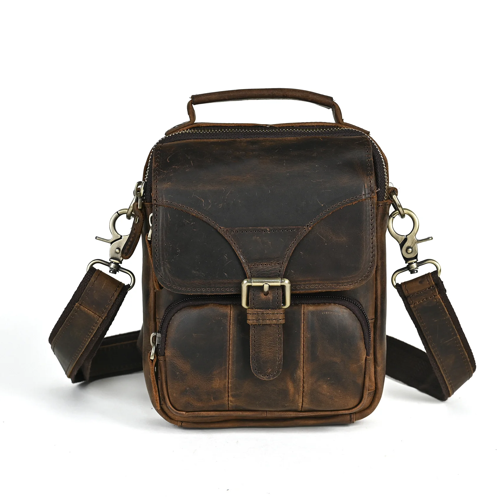 

Натуральная кожаная сумка Crazy Horse для мужчин, винтажная поясная сумка в стиле ретро, уличная поясная сумка, поясная сумка для телефона, камеры, путешествий, пешего туризма