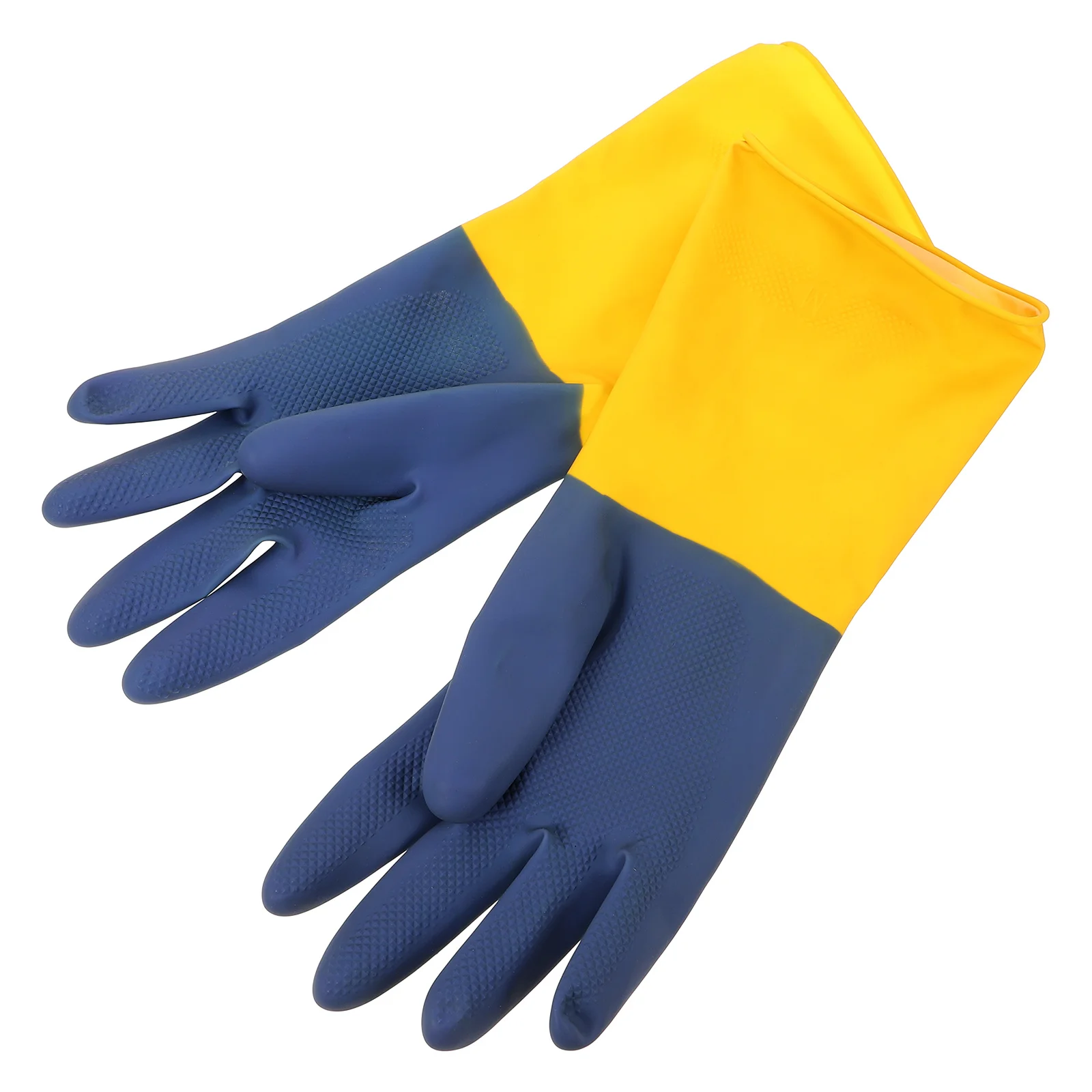 

1Pair Waterproof Acid Alkali Resistant Latex Gloves Anti-Slip Wear Resistant for Labor Protection Garden Laboratory Industrial