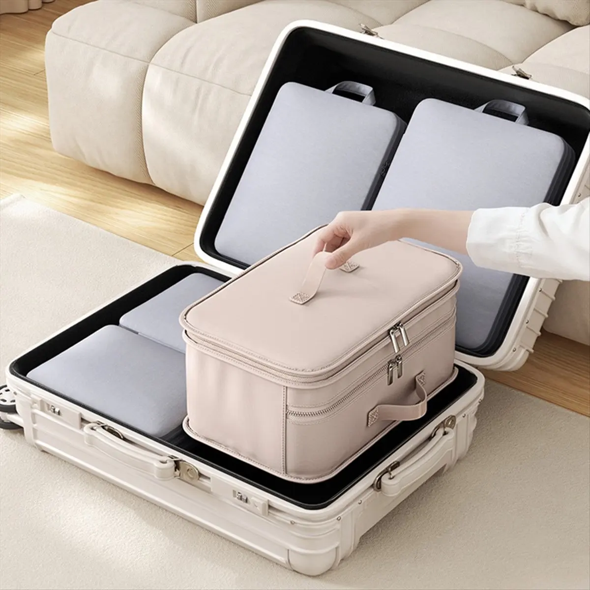 جديد معلق السفر صندوق تخزين ملابس حقيبة سعة كبيرة الملابس الداخلية حقيبة التخزين رحلة عمل السياحة فندق خزانة حقيبة للحمل #4