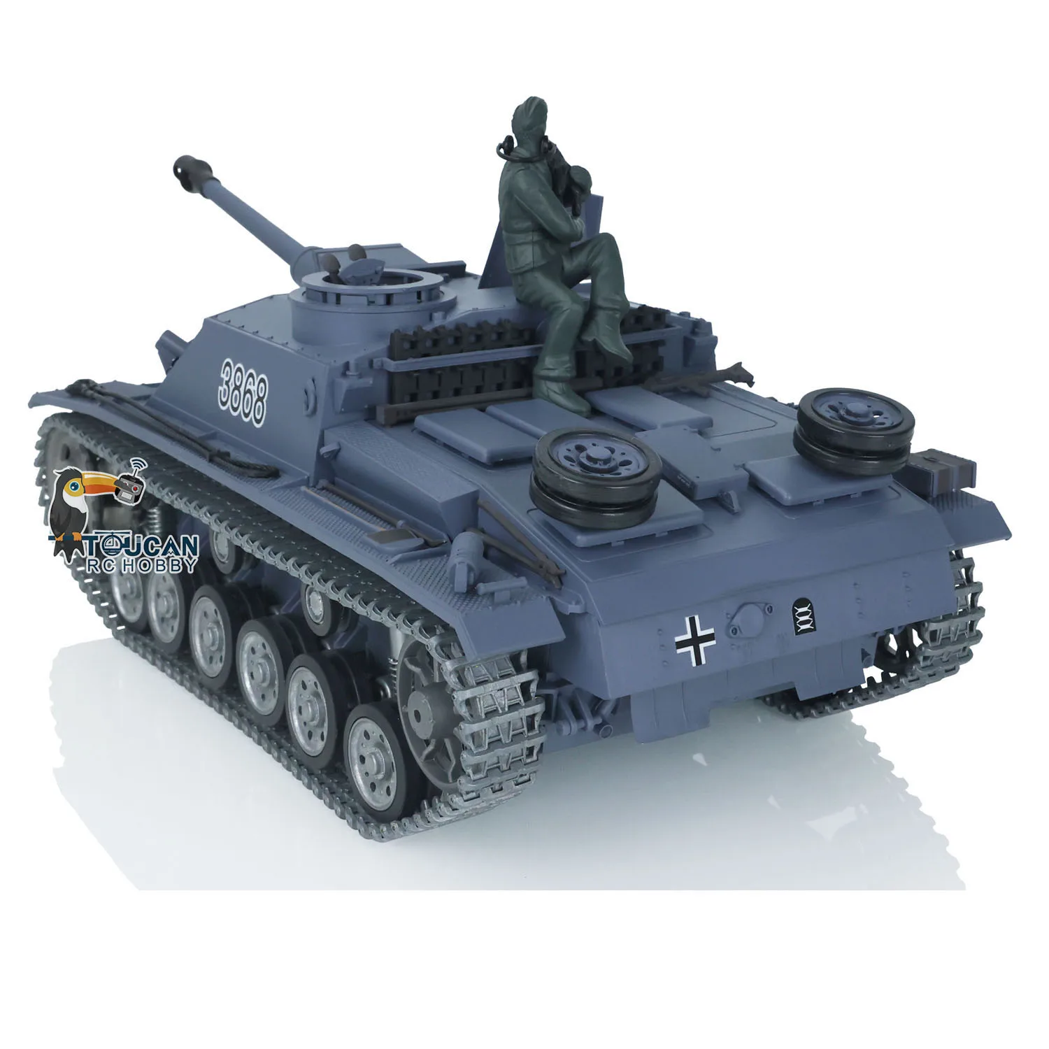 

Henglong 1/16 Scale 7.0 Customized Stug III RC Tank Metal Tracks Wheels German Assault Gun Replica 3868 TH17423-SMT7