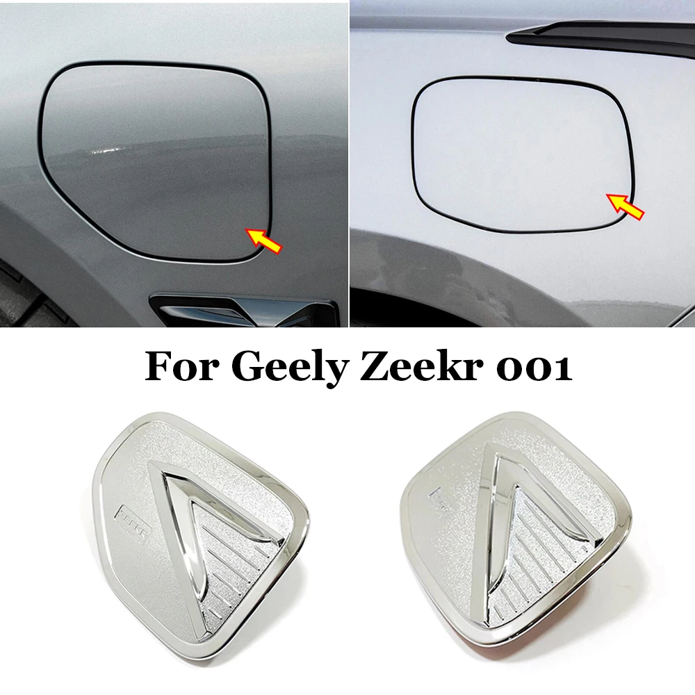 

ABS Chrome For Geely Zeekr 001 2021 2022 2023 2024 Car Front Rear Charging port cover Trim Protector External Accessories