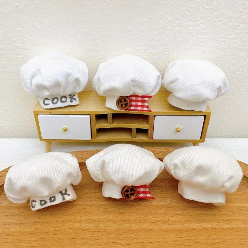 دمية قبعة الشيف 15-17 سنتيمتر الزي 10 سنتيمتر القطن دمية قبعة الزخرفية قبعة صغيرة