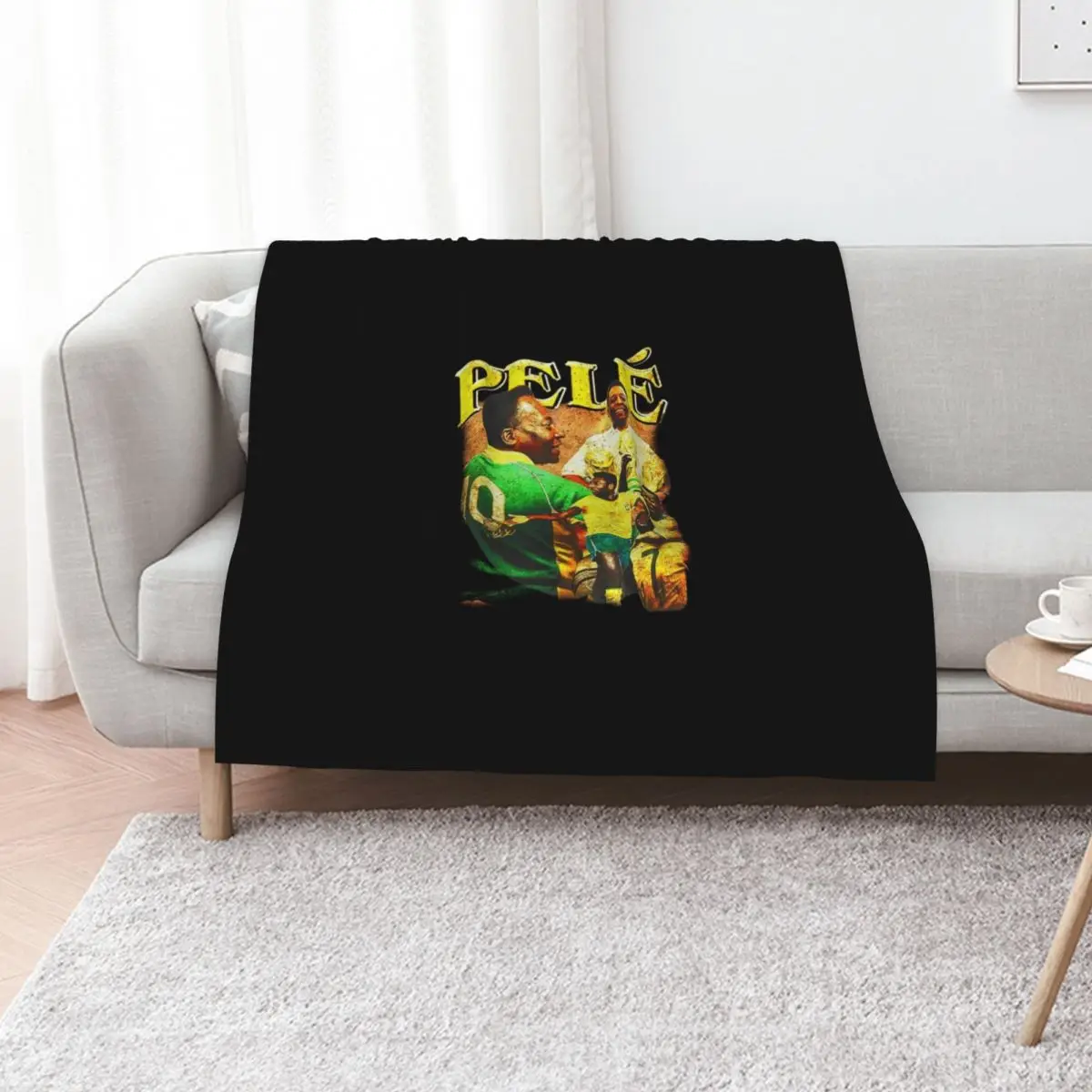 

Pele The King Throw Blanket Sofa Quilt cosplay anime anime Heavy Blankets