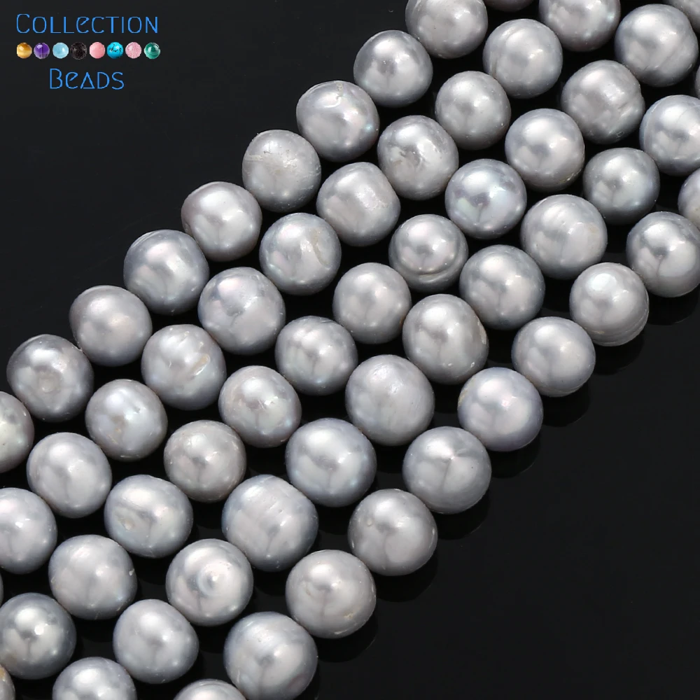 9-10mm High Quality Natural Freshwater Pearl Beads Round Shape Loose Beads for Jewelry Making DIY Necklace Bracelet