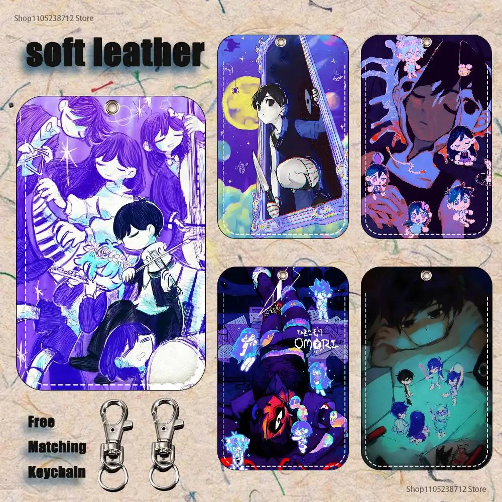

Game O-OmoriS Cartoon Card Keychain Anime Fashion Pendant Bag ID Door Card Case Bus Card Cute Adult