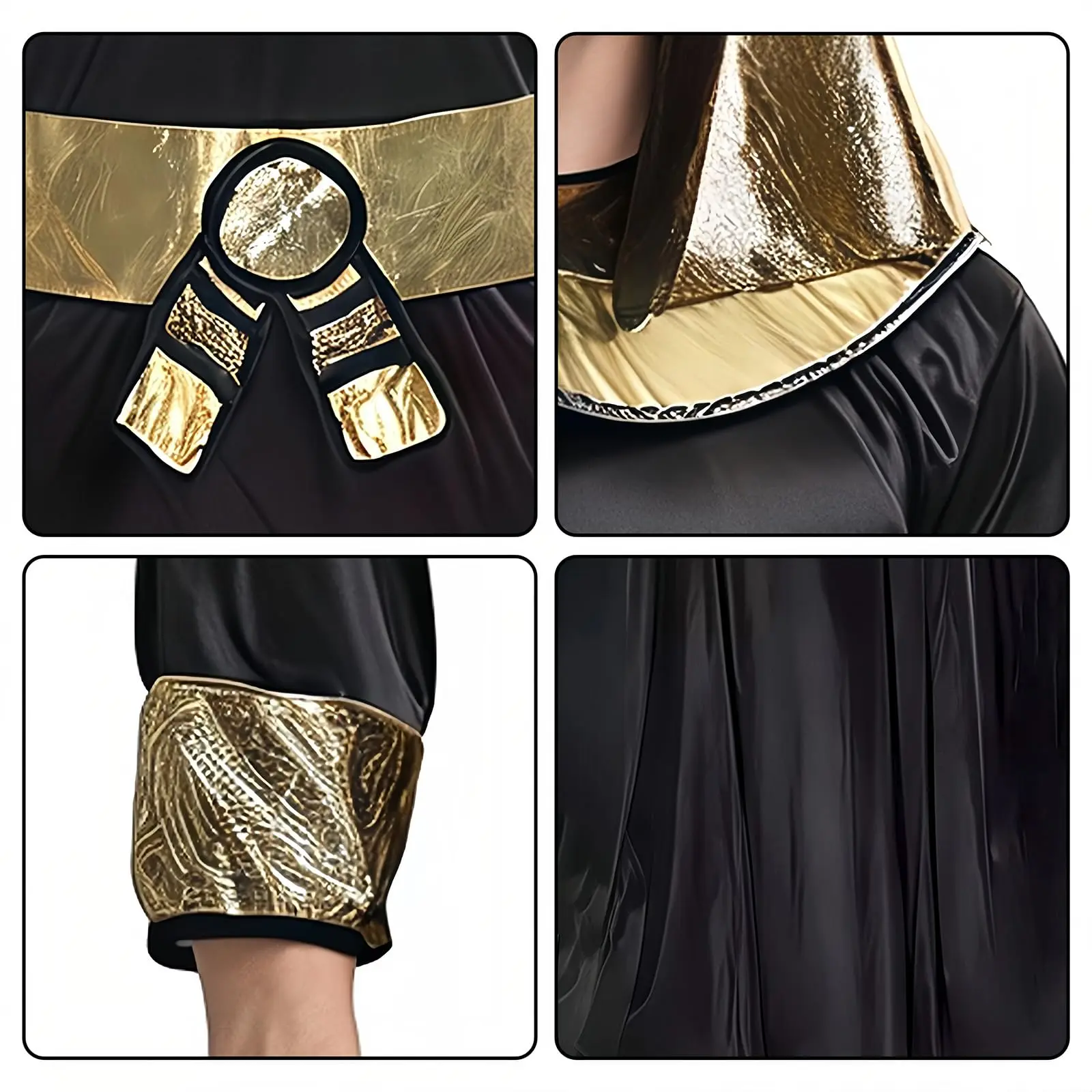 Costume égyptien pour hommes, Costume de pharaon, roi d'egypte, Costume de Tut pour Halloween, Costume de Cosplay, accessoires de fête