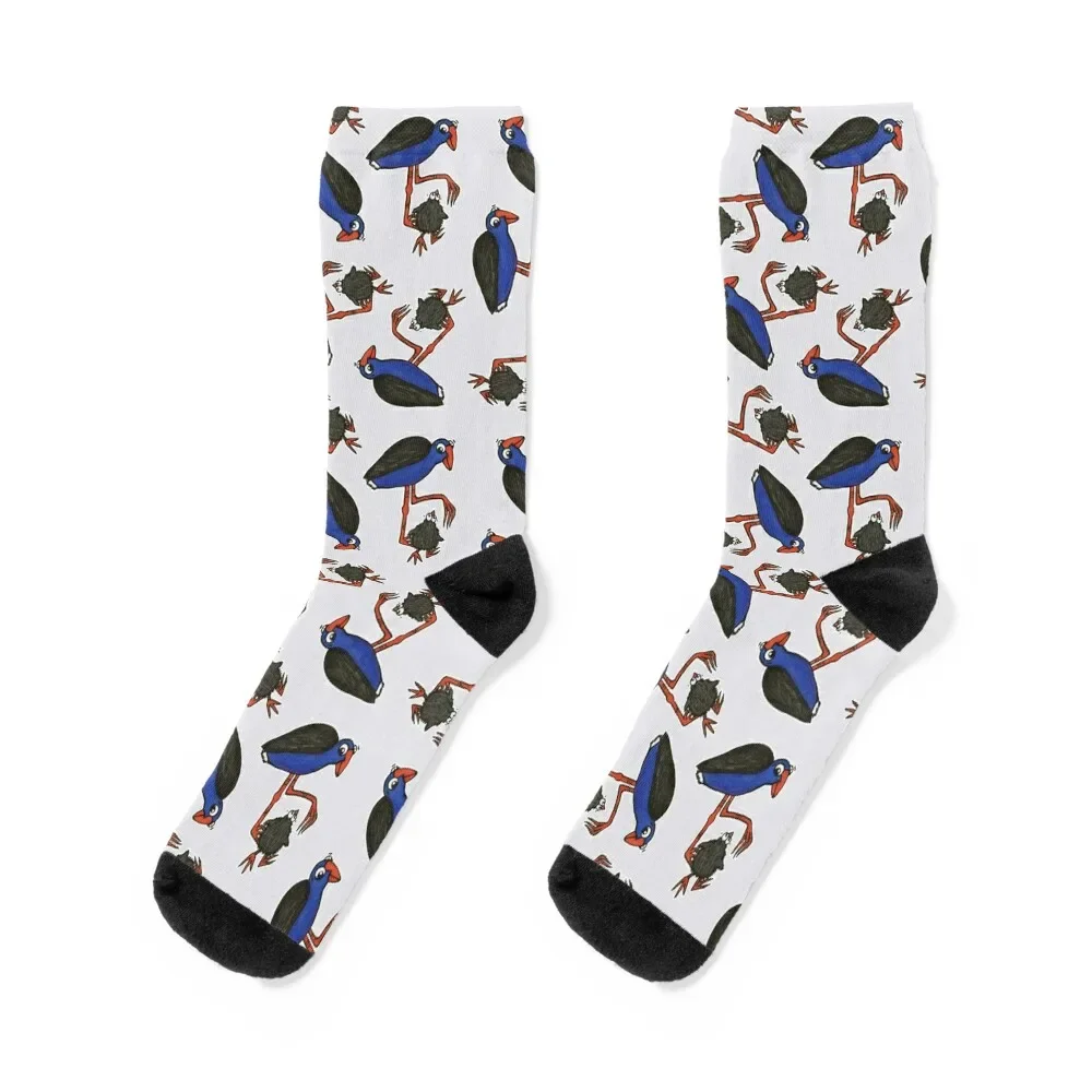 Cute NZ Pukeko - clock ft. Te Reo Maori numbers Socks luxury tennis Socks Men Women's