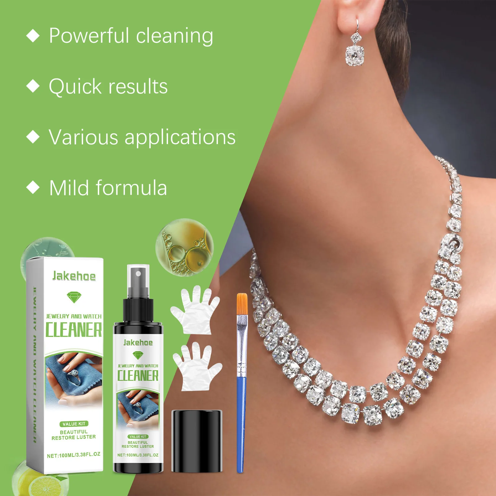 Jewelry Cleaning Spray Watch Cleaning Solution Stain Rust Dirt Removal Gold Polisher Long-Lasting Shine Diamonds Cleaning Liquid