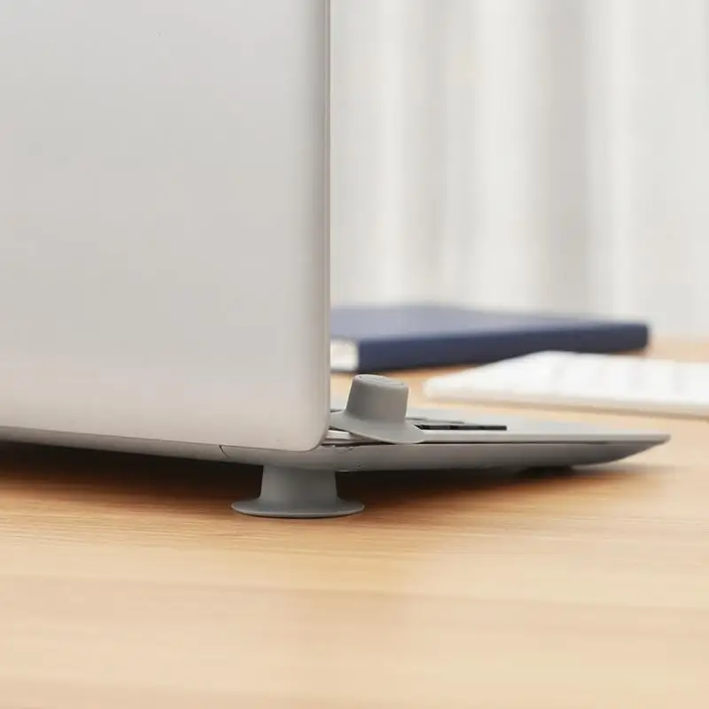 Laptop Silicone Suction Feet 4Pcs Shockproof Soft Cooling Elevator Stand Pads for Thin Light Notebook Users