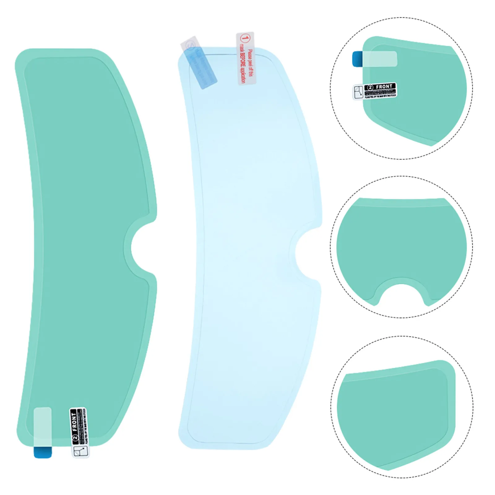 

1Set Motorcycle Waterproof Anti Fog Film Universal Fit Rain Blind Zone Foggy Weather Riding