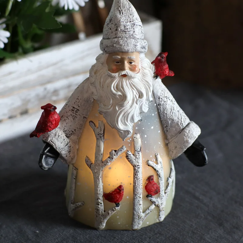 Winter Santa Resin Knickknacks Home Living Room Balcony Garden Decorations Landscaping