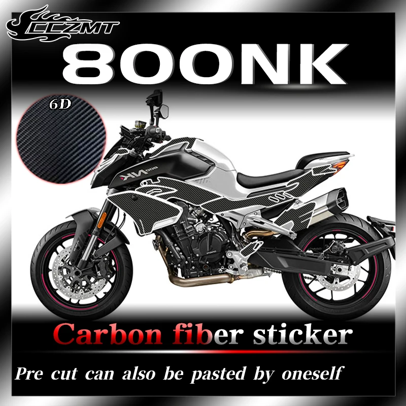 

For CFMOTO 800NK 6D carbon fiber stickers fuel tank protection stickers full body stickers decorative stickers accessories