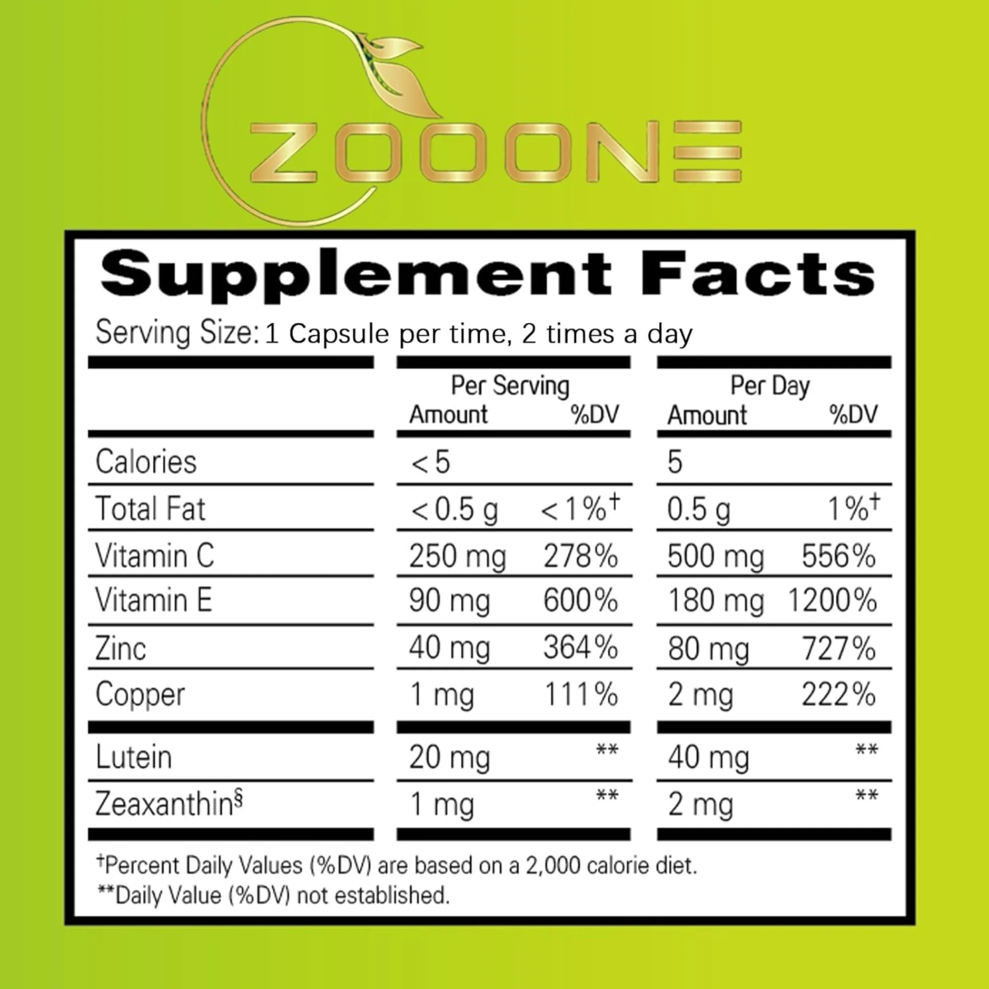 Eye Vitamin and Mineral Supplement - Protect Blue Light,Support Eye Health, and Brighten Eyes