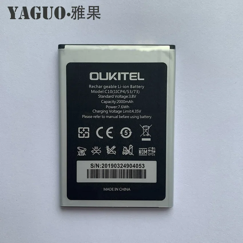 

100% Original 2000mAh C10 Battery For Oukitel C10 Pro C10Pro Mobile Phone In Stock Latest Production High Quality Battery