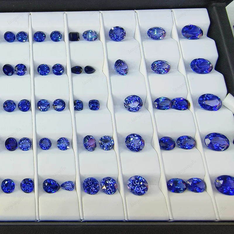 Lab Grown Sapphire Royal Blue Color Multiple Shape Charms Gemstones for Jewelry Setting&Custom Design Selectable Certificate