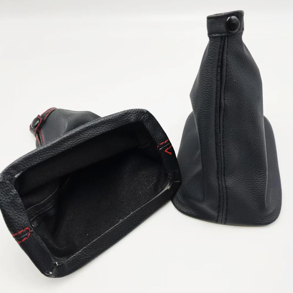 1 Stück PU-Leder Schwarz ODER Rot Gefärbter Schalthebel-Abdeckungsknauf mit Schaltmanschette für Changan CS35 2012-2016 Auto-Zubehör – Detail 2