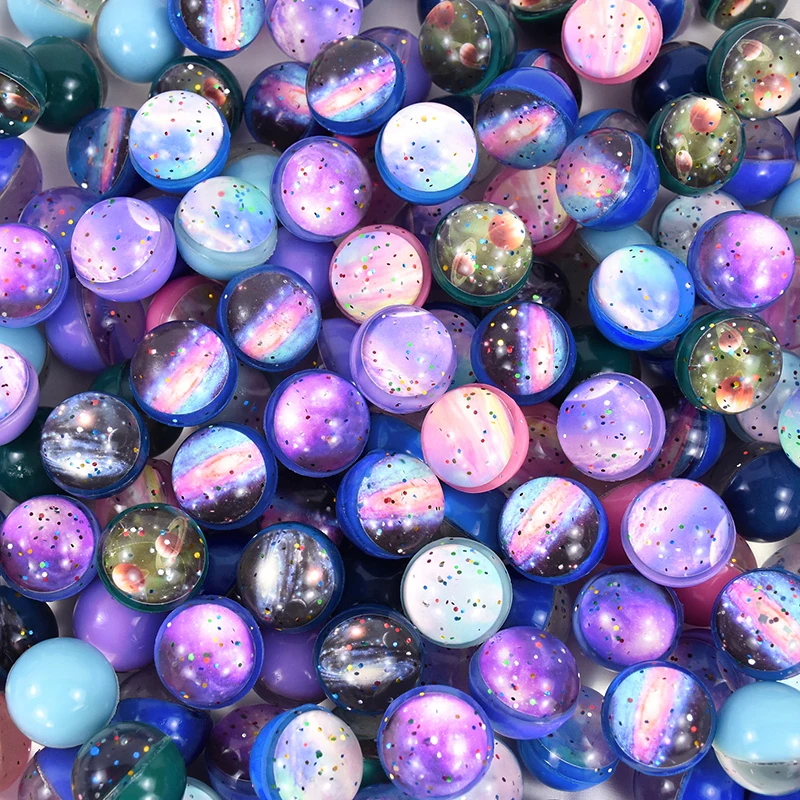 10/20Pcs 32mm Space Theme Glitter Bouncy Ball Toys Kids Birthday Party Favors Classroom Prizes Goodie Filler Pinata Guest Gift