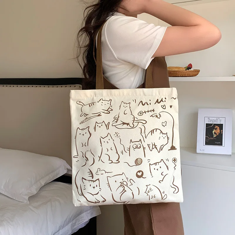 

Canvas Bag for Women 2026 New Large Capacity Handheld Book Cloth Bag, Work Commuter Single Shoulder Sail Bag