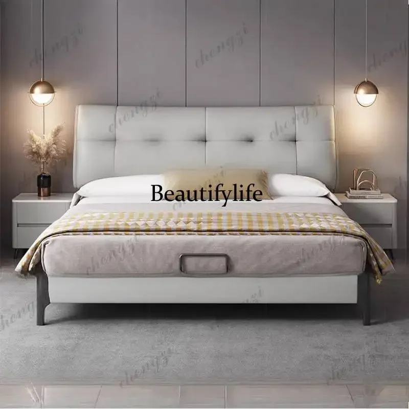 Normal Elegant Double Bed Girls Items European Wooden Style Double Bed Modern Floating Frame Cama Matrimonial Furniture For Home