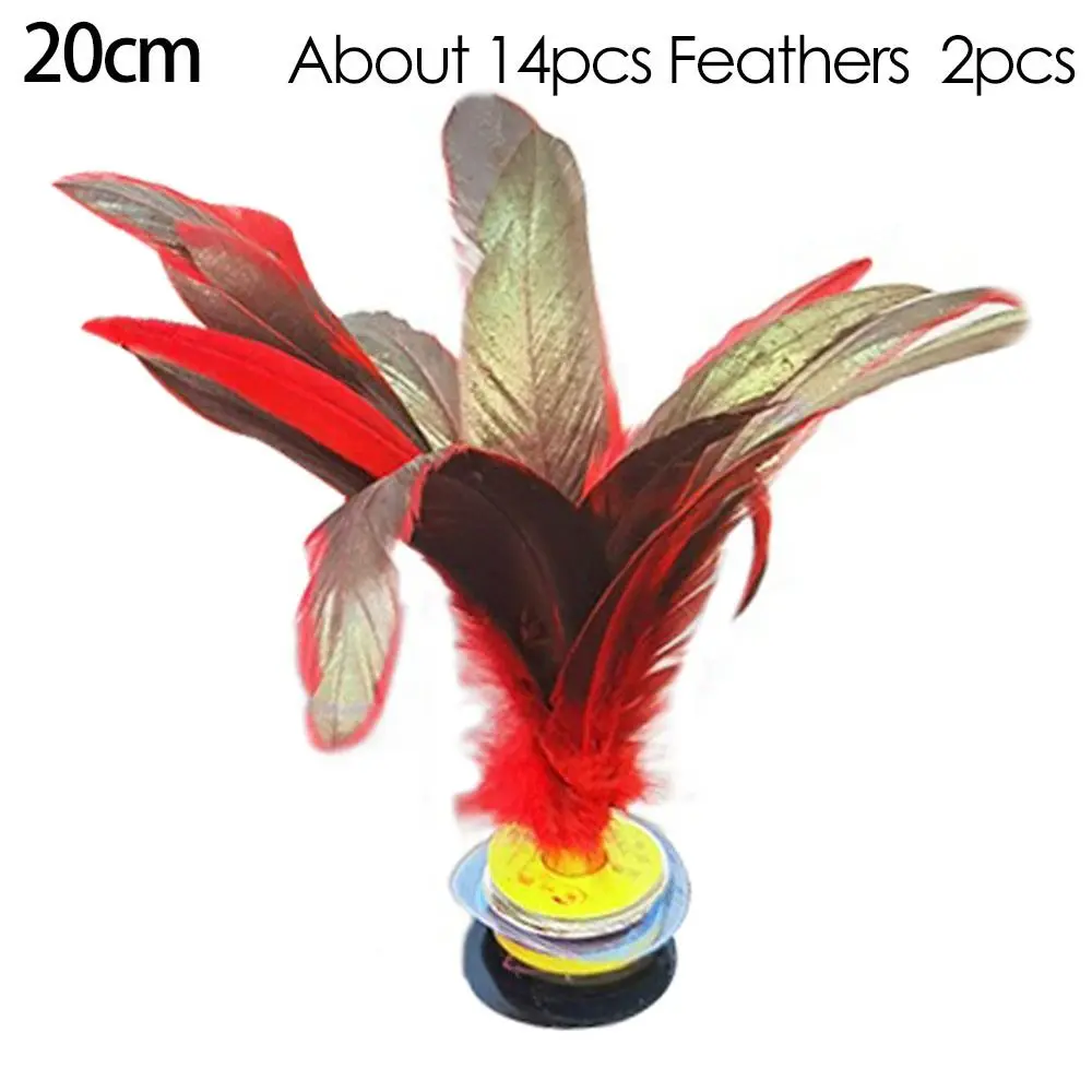 2pcs 10styles Outdoor Toy Game Entertainment Footbal Foot Kick Physical Exercise Shuttlecock Chinese Jianzi Feathers Kick