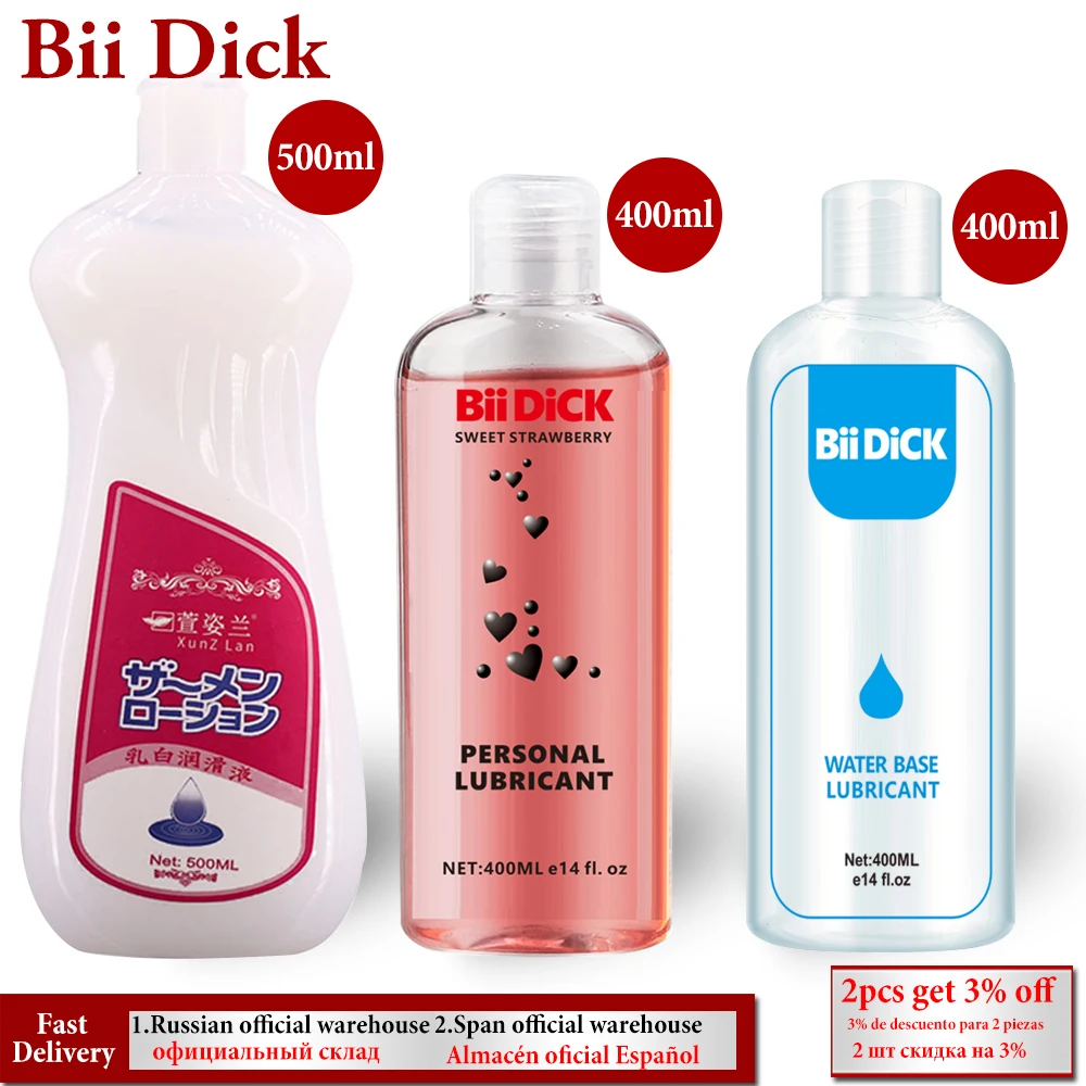 500ML Lubricant for Sex Cream Super Capacity Viscous Lube Water Based Sex Massage Oil Anal Adult Masturbation Toy Couple Game