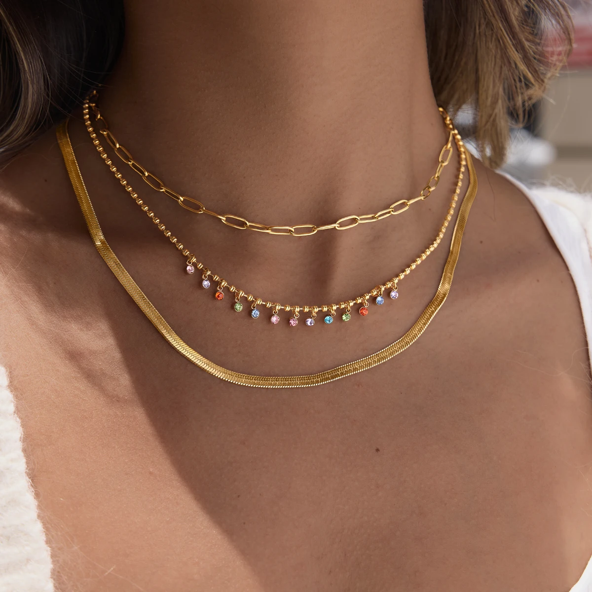 Collier Pendentif en Zircon Co - Steel Chain avis et prix