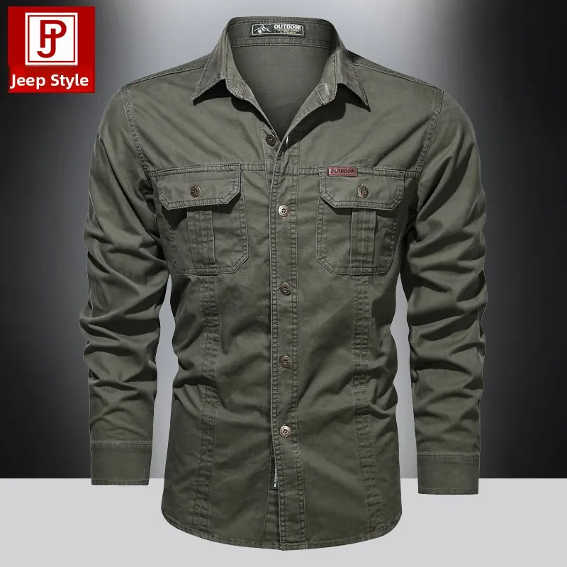 

Мужская рабочая одежда из чистого хлопка, камуфляжная, свободного кроя, повседневная, модная, осенняя новинка, стильная, свободного кроя, для городской молодежи