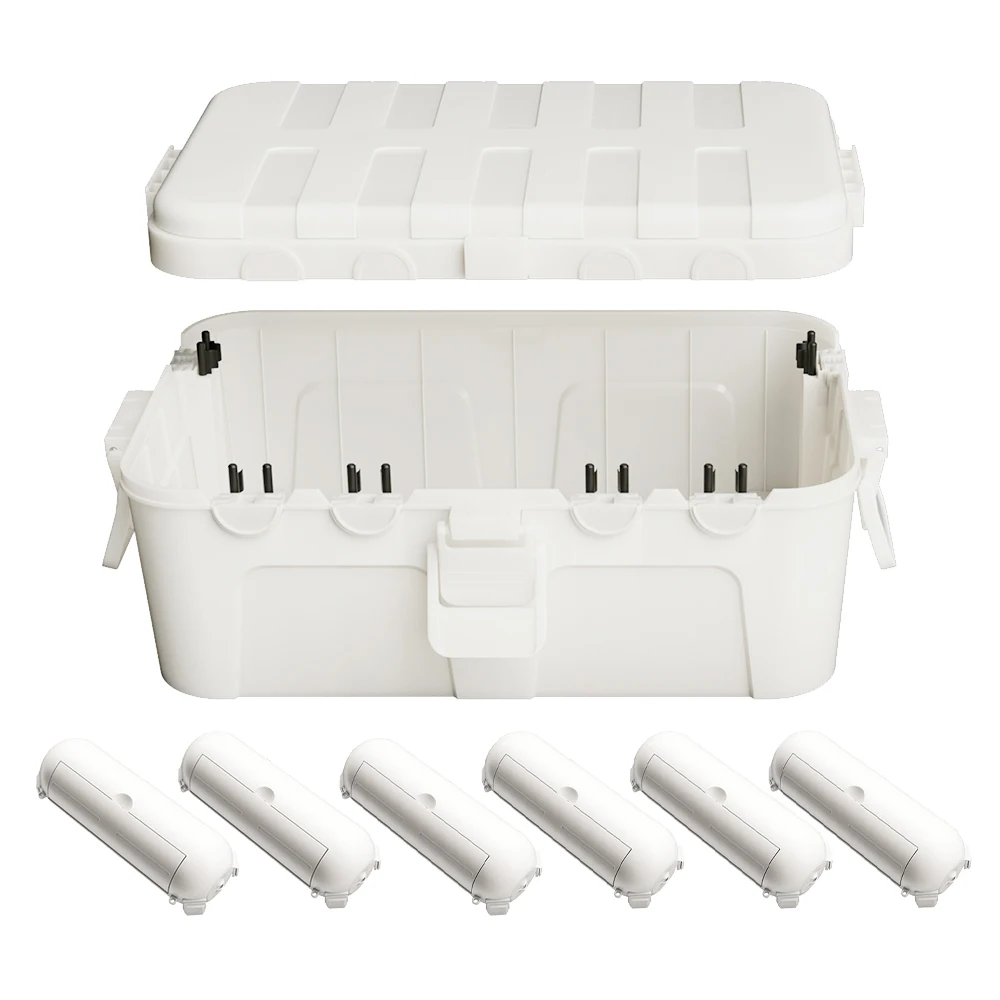 

6 Small Size with 1 Extra Large IP54 Weatherproof Extension Cord Safety Cover For Power Strip Timer Plug Christmas Decoration