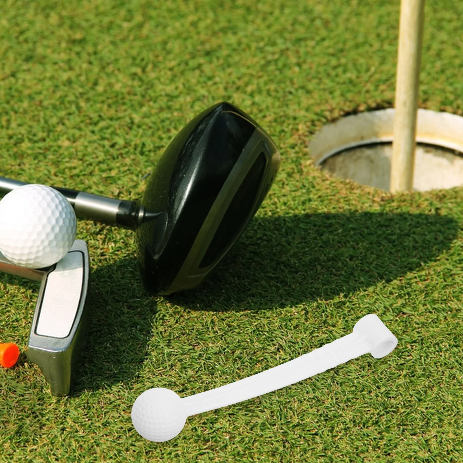 Tiang Latihan Ayunan Golf Portabel Pe yang Tahan Lama, Alat Latihan Golf Ringan untuk Latihan Ayunan di Rumah dan Luar Ruangan