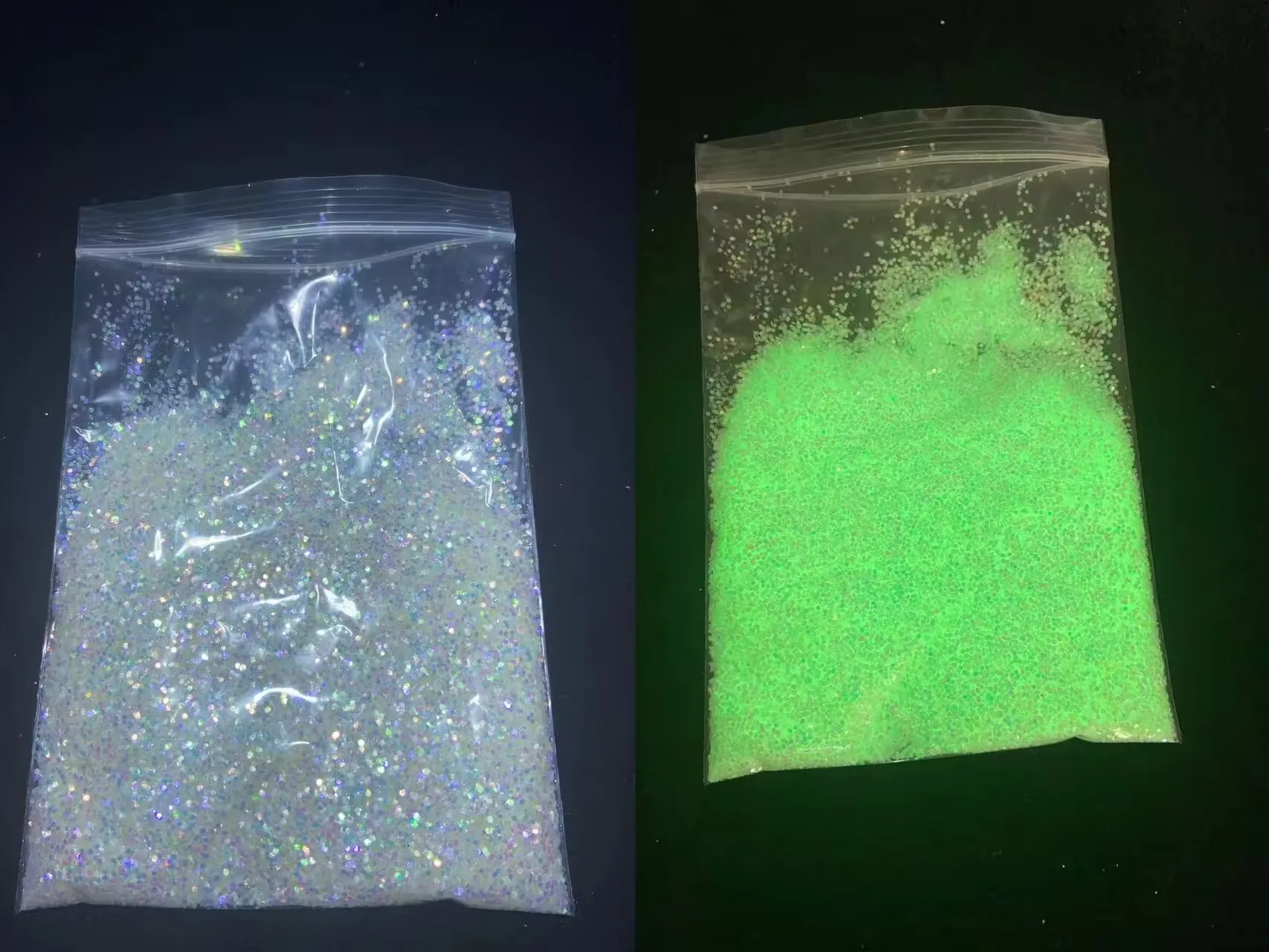 10G Epoxy Resin Nail Resin Luminous Glitter Sequins Phosphor Powder Glow In Dark Fluorescent Nail Pigment Jewelry Making Glitter