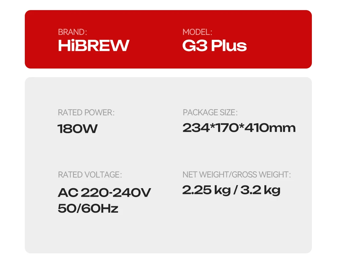 HiBREW G3 Plus 48mm Konische Mahlscheiben Elektrische Kaffeemühle Kompakte Tragbare Kaffeebohnenmühle für Espresso und Türkischen Kaffee – Detail 20