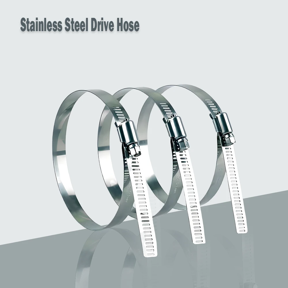 5pcs/10pcs Adjustable Stainless Steel Screw Band Hose Clamps air intake Gas pipe Fuel Tube Water Pipe Fixed Clip Hoop ID6-311mm