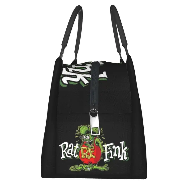 Rat Fink Animation Anime Cartoon Insulated Lunch Bags for Women Leakproof Thermal Cooler Lunch Box Office Picnic Travel