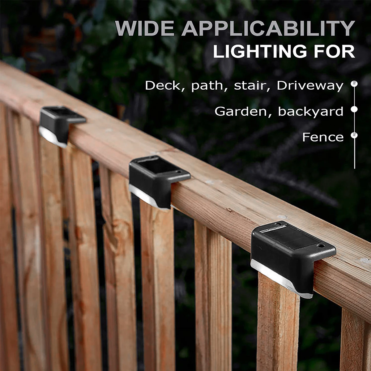 5LED Super Bright Step Light Solar LED Lights Outdoor Garden Decor Fence Lights IP65 Waterproof Stair Light For Garden Sunlight