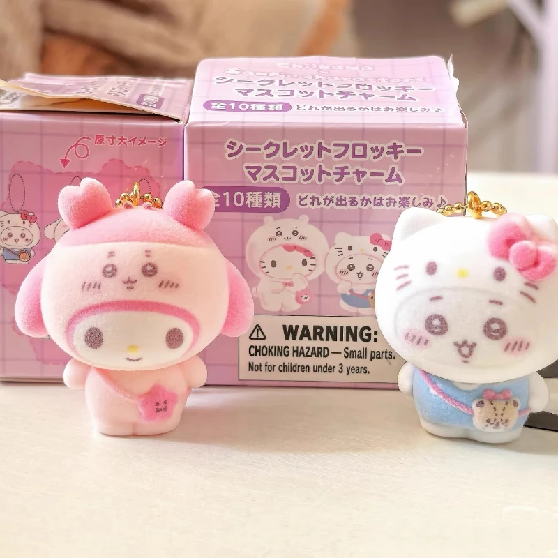 Echte Sanrio Joint Beflockte Puppe Anhänger Blind Box Anhänger Puppe Mädchen Überraschung Box Um Die Peripherie Ornament Spielzeug Umfang