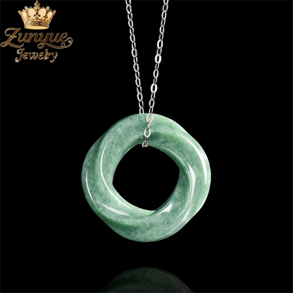 

Натуральный нефрит А-класса, зеленый кулон в полоску Мебиуса, роскошные качественные ювелирные изделия, модные украшения, изысканные подвески ручной работы, элегантный подарок