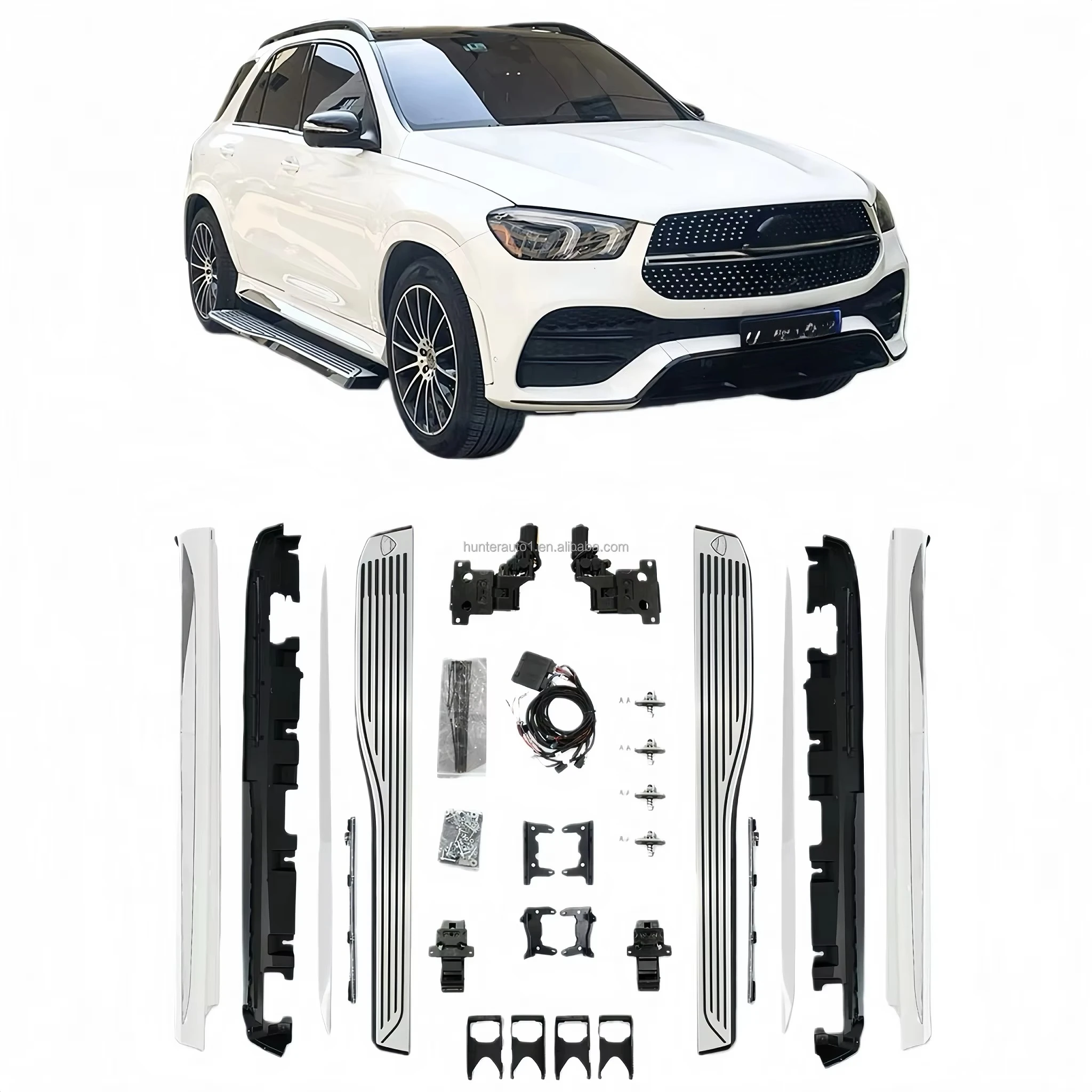 Hunter Electric Side Pedals for GLE Class W167  Style Customizable Aluminum Electric Side Pedals