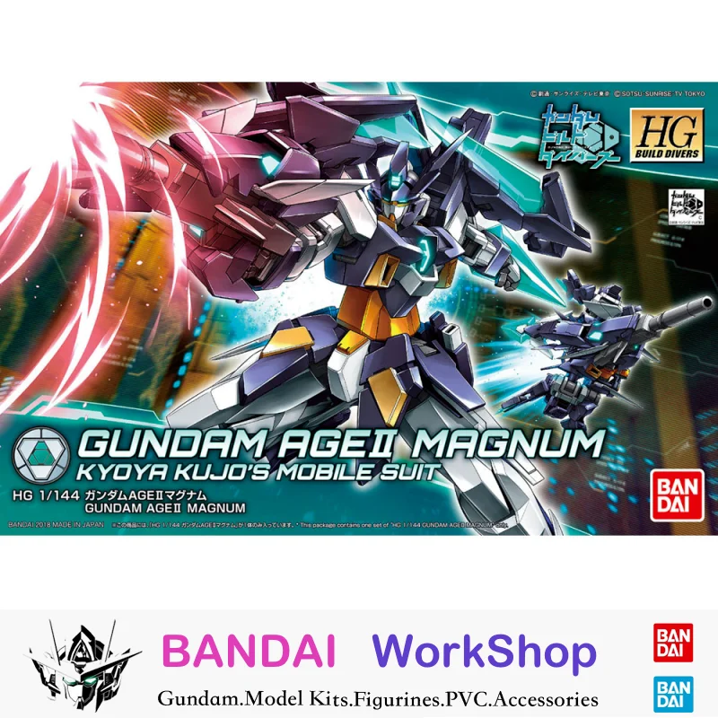 Bandai Original 1/144 HGBD Gundam Age II Magnum Action Figure Assembly Model Kit Collectible Gifts