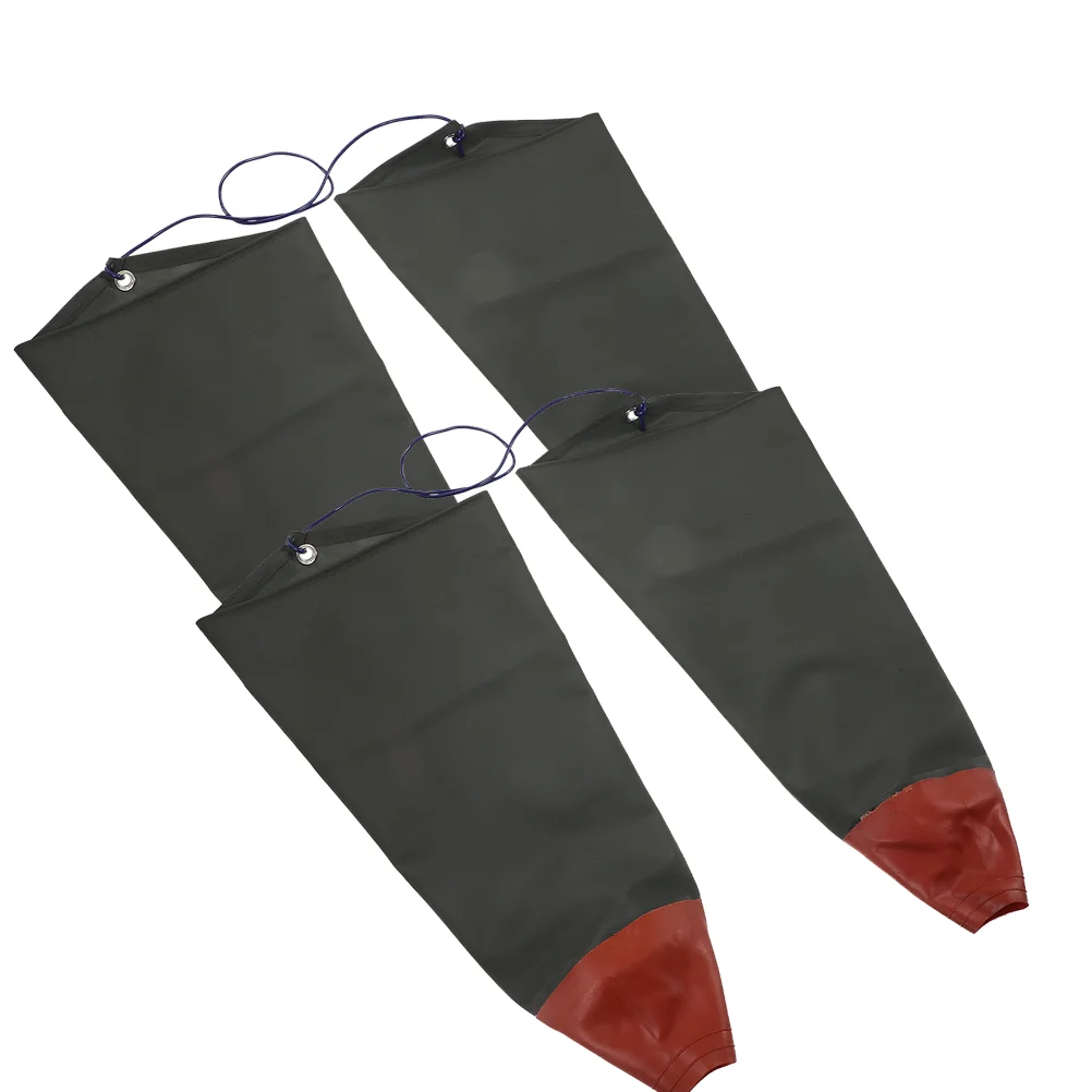 2 Pairs Extended Section Waterproof Sleeve Work Gloves Rubber Sleeves Long Elbow Length