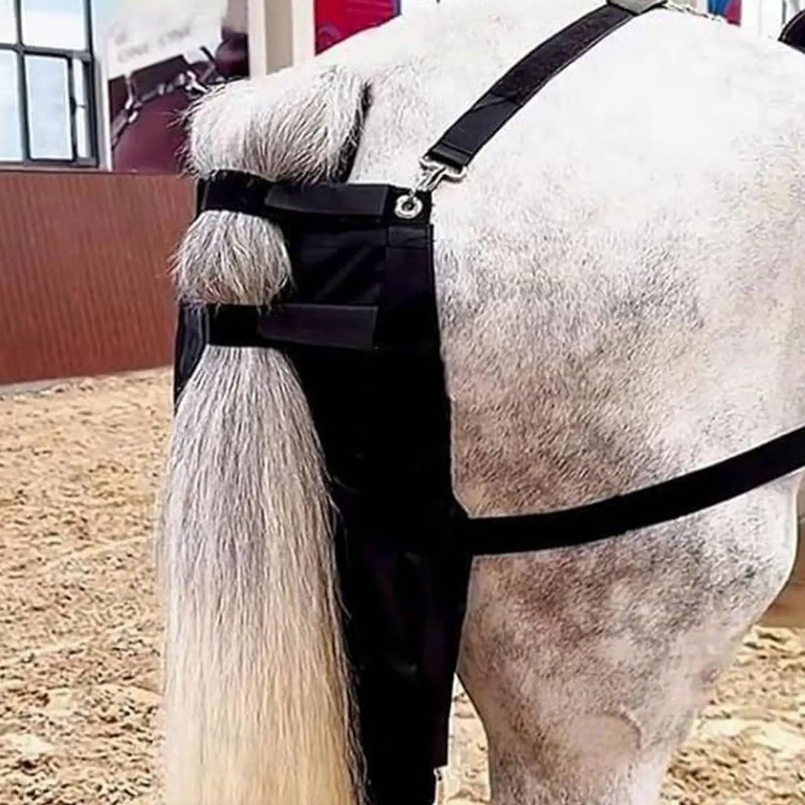 Waterproof Manure Pouch Adjustable Strap Horse Waste Collector Equestrian Accessory for Stable and Trail Riding