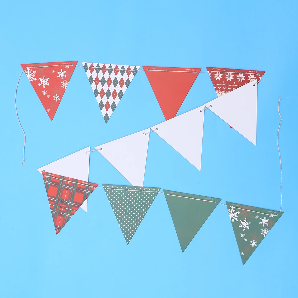 

Paper Colored Flag Banner Flags Decoration Triangle Holiday Party Bunting Christmas Banners