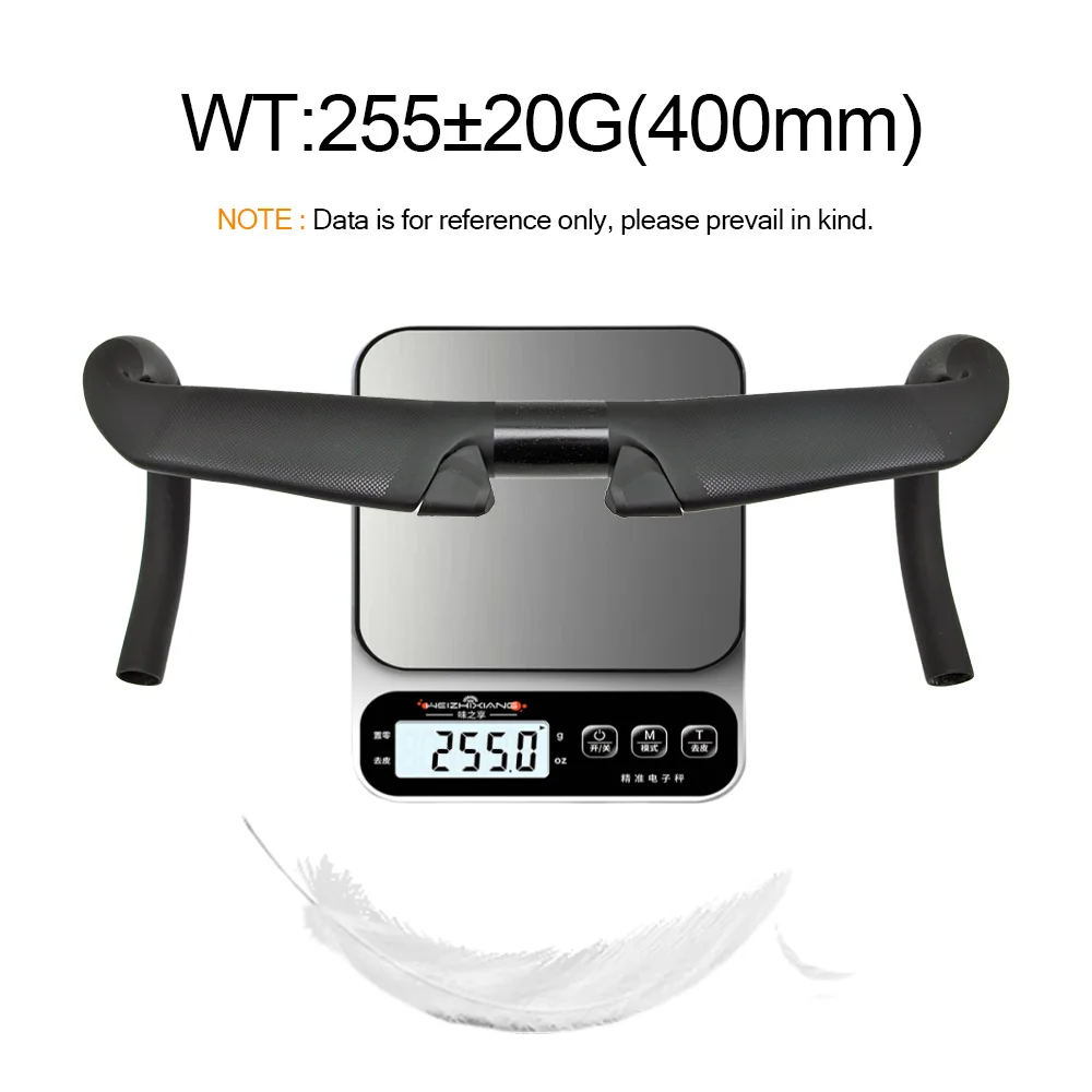 380-440mm 31.8mm Carbon Road Handlebar Third Generation Enhanced Version Lightweight Black Bright Logo Design Bicycle Parts