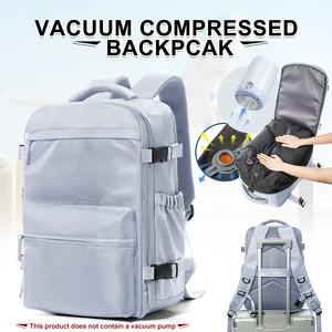 Fashion College Backpack Men Vacuum Compression Backpack, Women Men 15.6in Laptop Backpack Expand Hiking Vacuum Travel Backpack