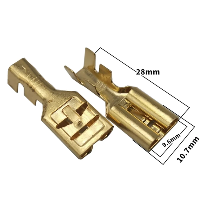 50pcs DJ621-E9.5C Female High Current Automotive Relay Terminals 9.5mm 3/8\