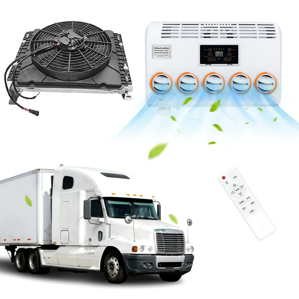 

Cabin Sleeper AC Unit 24v Battery Powered Truck Cooler Parking Air Conditioner 12v Dc Air Conditioner