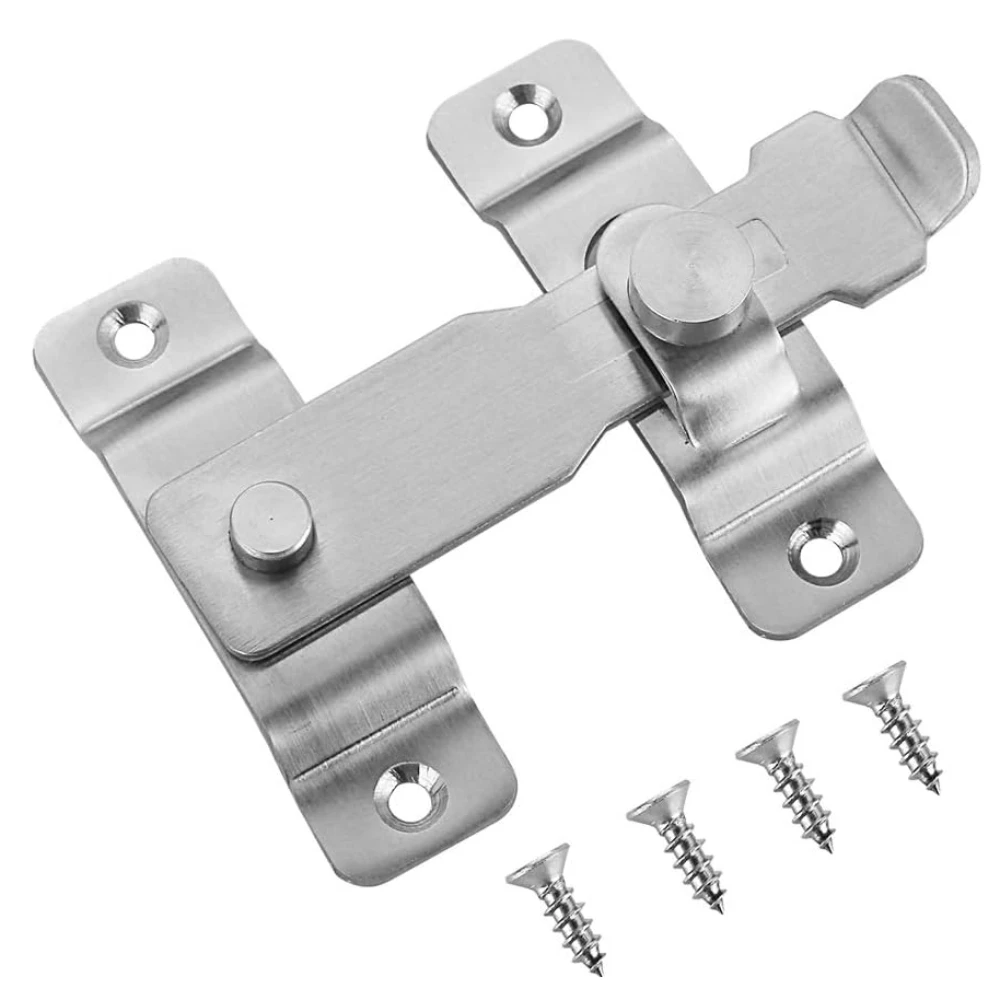 

Flip Door Latch Heavy Duty Stainless Steel Bar Gate Latches Safety Door Lock, Brushed Finish