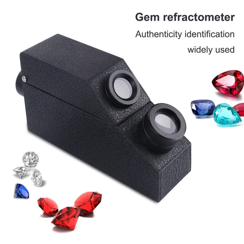 Gem Refractometer Jewelry RHG 1.30-1.81RI Professional Gemstone ldentification Built-in LED Light Diamond Detector Testing Tool