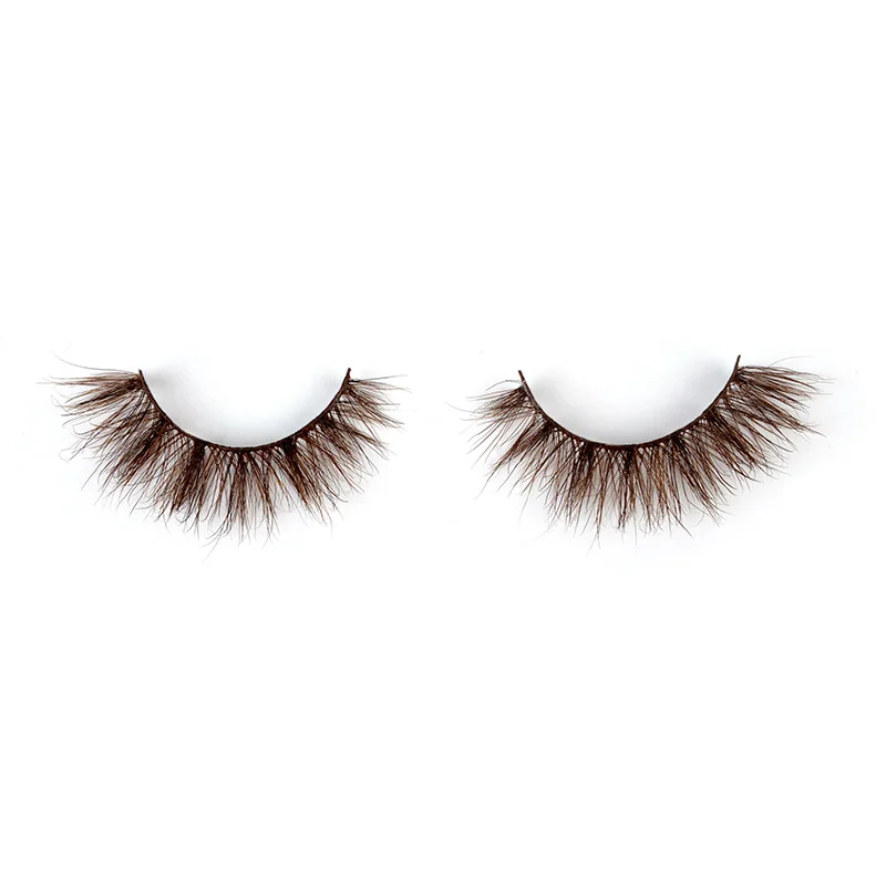 1 Pair 3D Brown Eyelashes Natural Thick Wispies Lash Extension Eyelashes Mink Hair False Lash Beauty Fluffy Long False Lashes