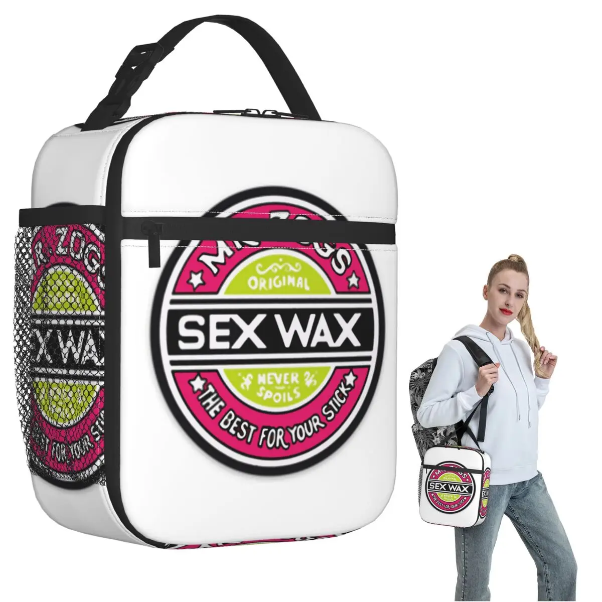 Mr Zogs Surfing Sex Wax Insulated Lunch Bag for Women Kids Leakproof Food Boxes Thermal Lunch Box Tote