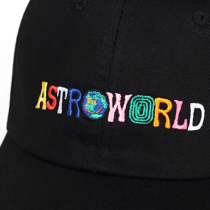 ASTROWORLD Embroidered Baseball Cap Rapper Travis Scott Soft-Top Cap